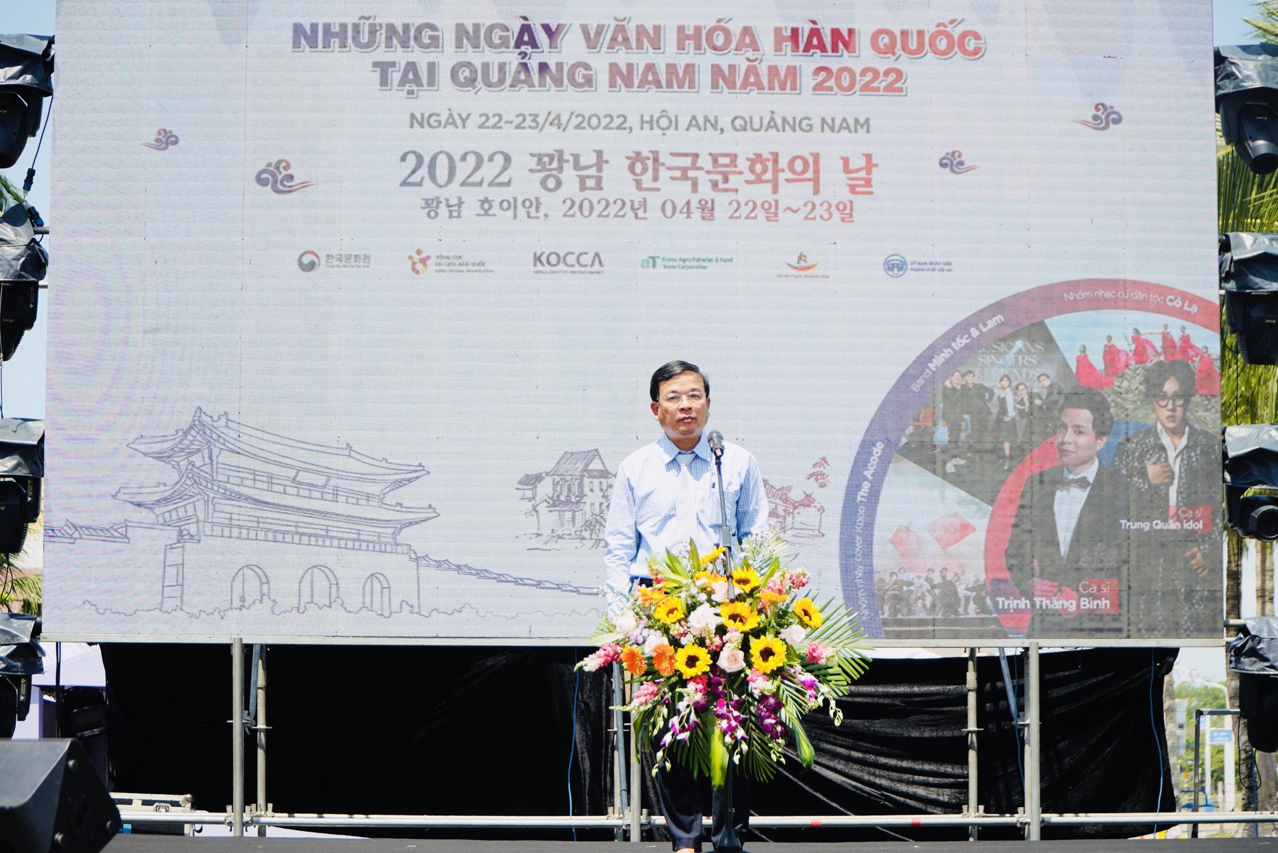 Phó Chủ tịch UBND Thành phố Hội An Nguyễn Thế Hùng phát biểu tại Lễ khai mạc